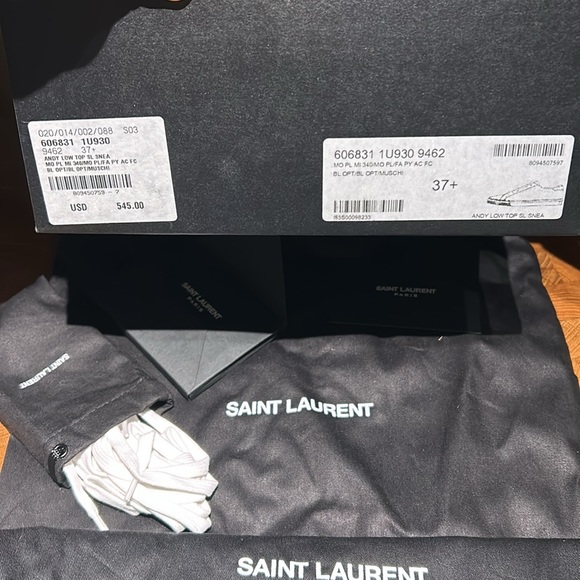 SAINT LAURENT women’s white and green python sneakers. In VGUC 37.5 EURO. - Picture 8 of 14